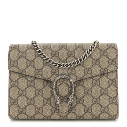 Gucci GG Supreme Monogram Mini Dionysus Chain Wallet Beige Taupe 1 of 13