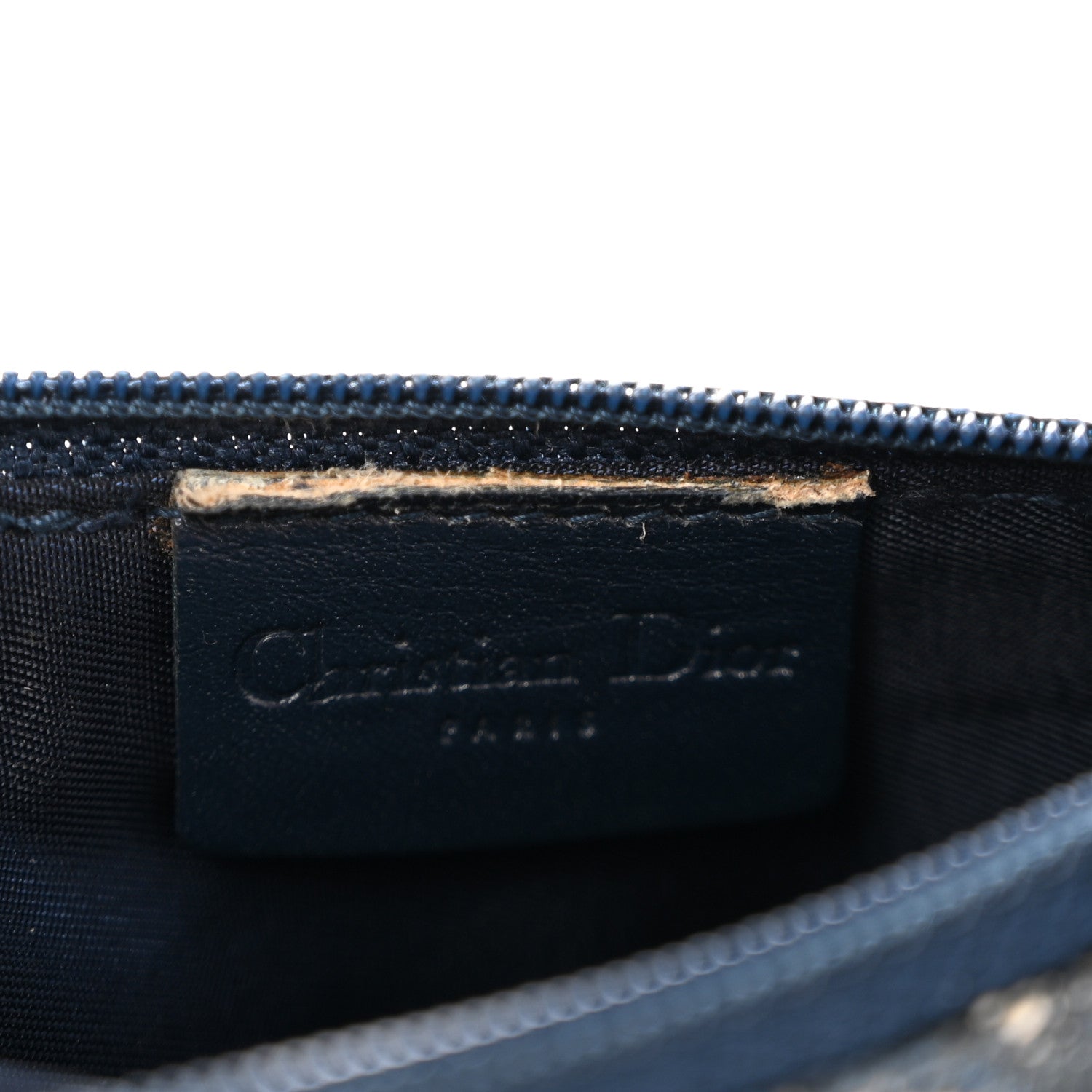Christian Dior Monogram Saddle Coin Purse Navy 6 of 9