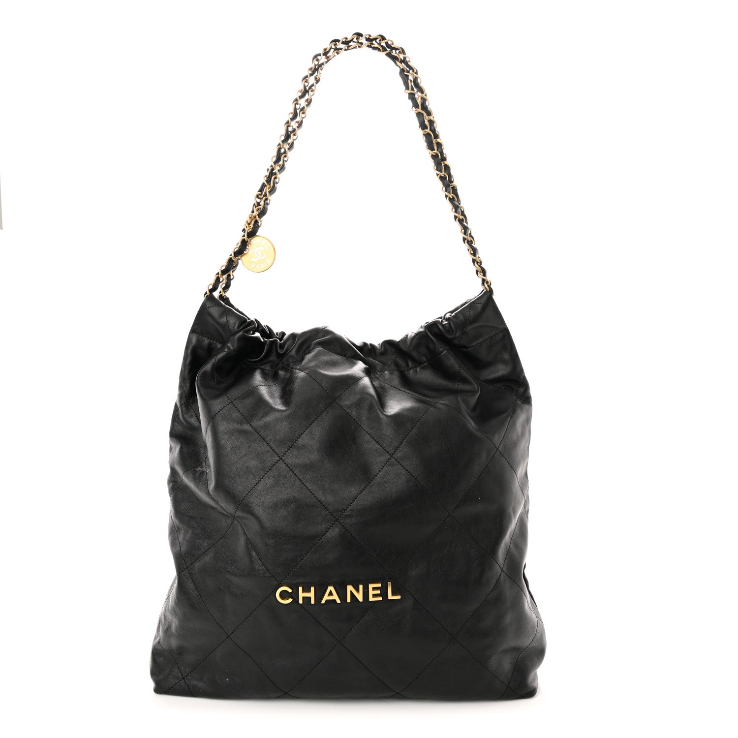 Chanel leather tote black 1 of 14