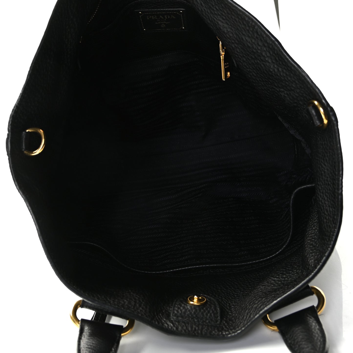 Vitello Daino Shopping Tote Black