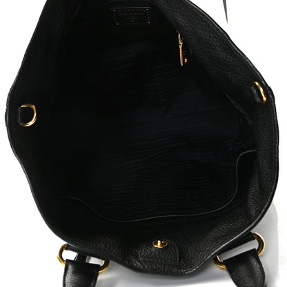 Prada Vitello Daino Shopping Tote Black 8 of 10