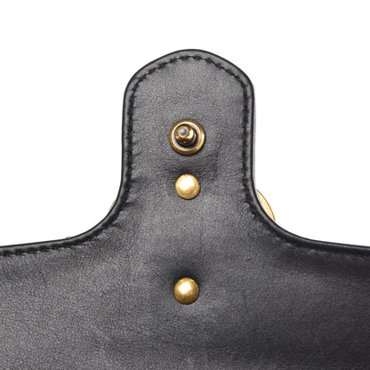 Gucci Calfskin Matelasse Mini GG Marmont Shoulder Bag Black 13 of 15