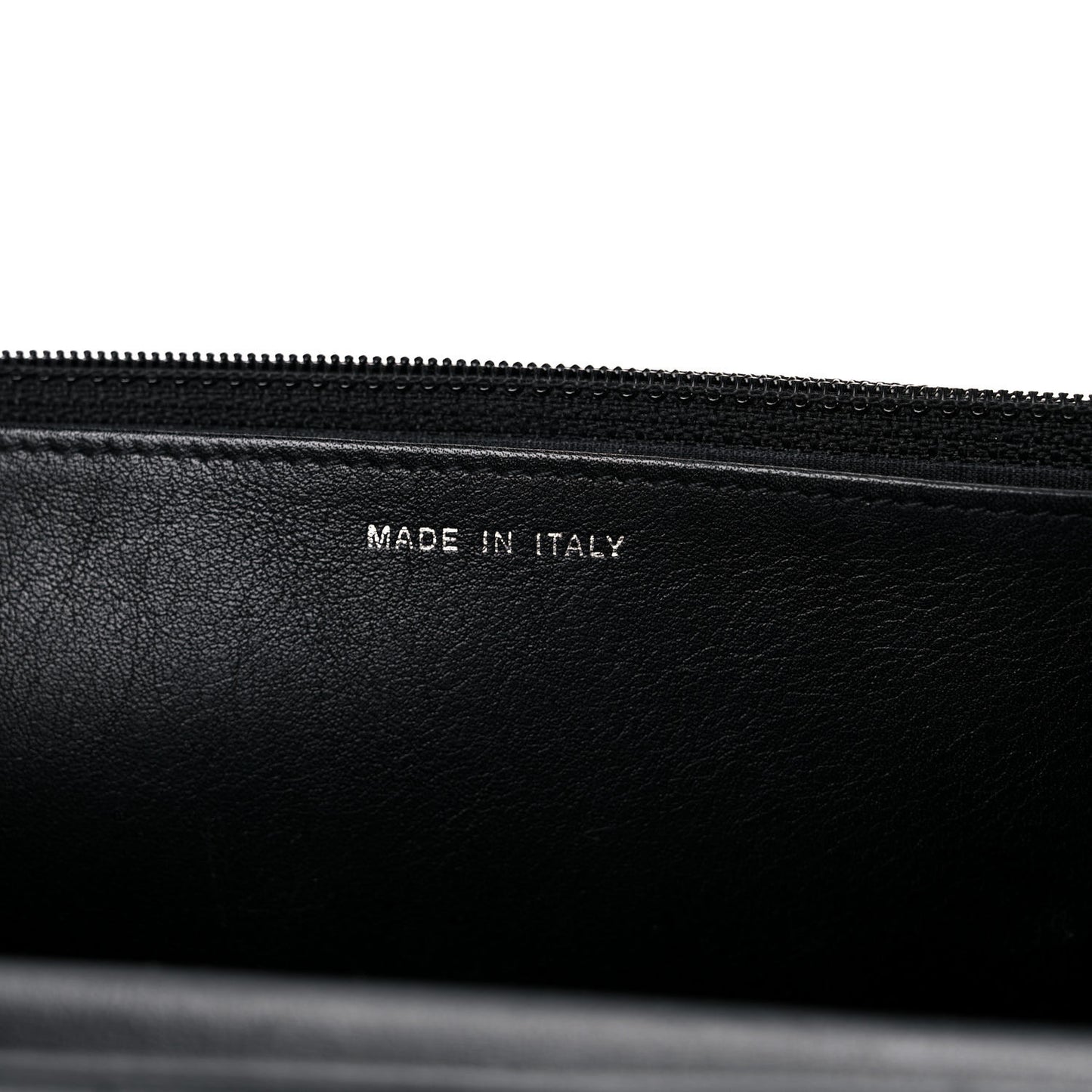 Lambskin Diamond Stitched Wallet On Chain WOC Black