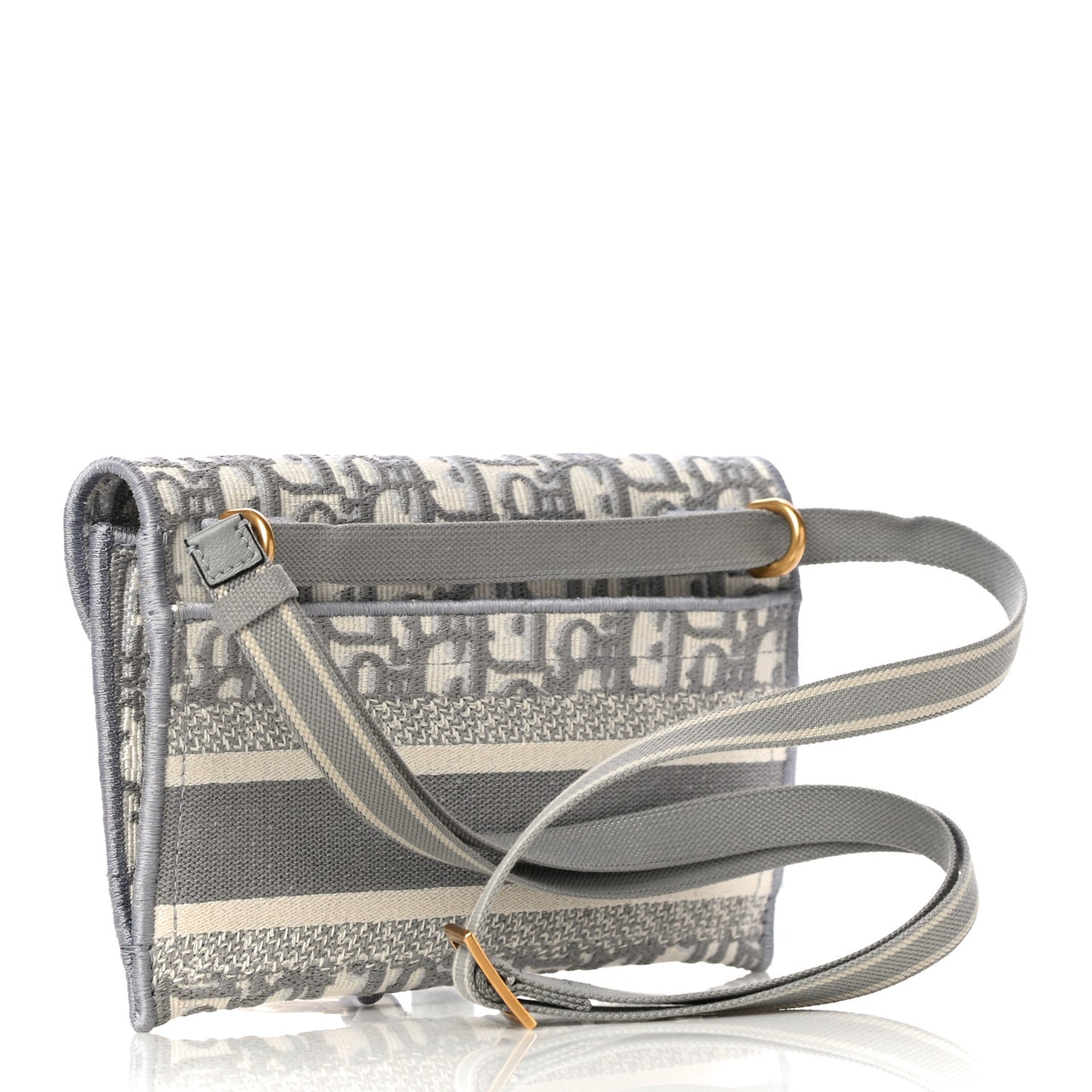 Oblique Slim Saddle Pouch Grey