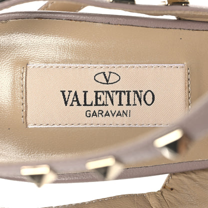 Valentino Garavani Patent Nappa Rockstud Ankle Strap 100mm Pumps 40 Poudre 9 of 10
