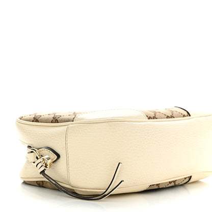 Gucci Monogram Dollar Calfskin Mini Bree Messenger Bag Beige Ebony Avoire 9 of 12