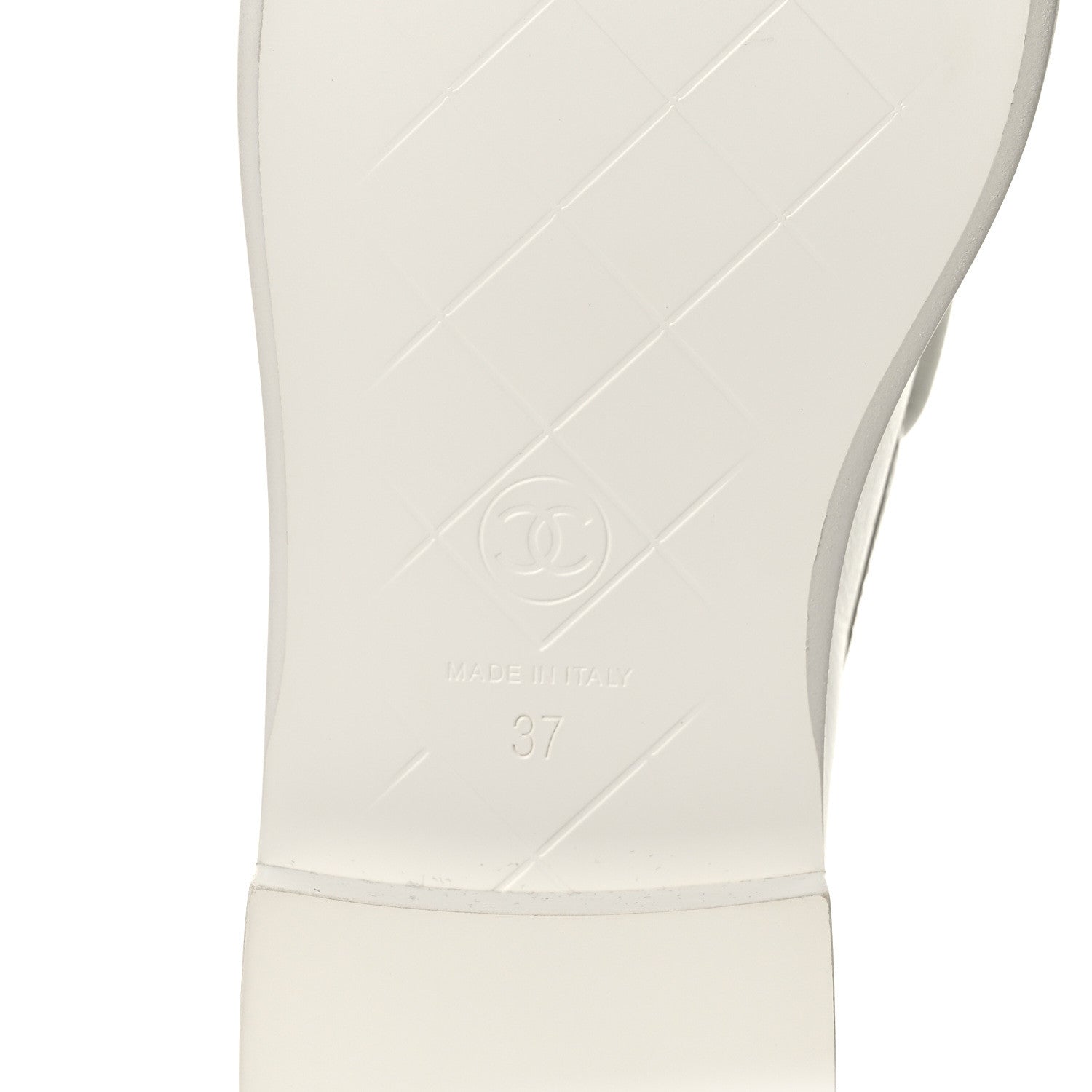 Chanel Lambskin Quilted CC Turnlock Loafers 37 White 6 of 9