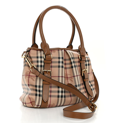 Burberry Haymarket Check Small Northfield Tote Mid Camel 3 of 11