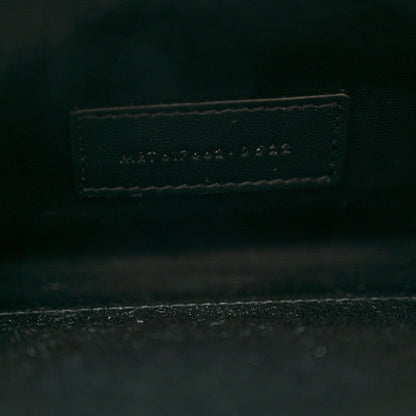 Saint Laurent Grain De Poudre Matelasse Chevron Monogram Envelope Clutch Black 8 of 9