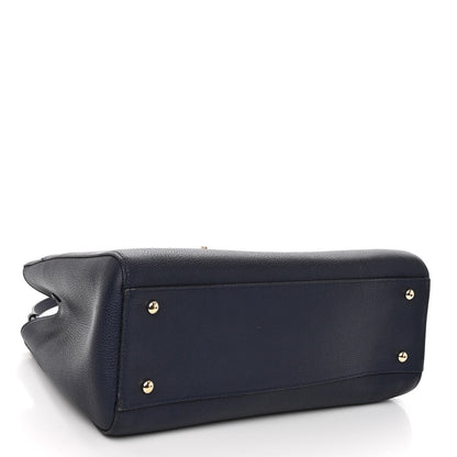 Chanel Grained Calfskin Small Neo Executive Shopper Tote Dark Blue 4 of 10