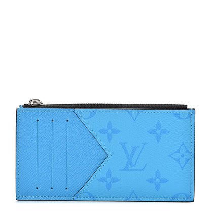 Louis Vuitton Taigarama Coin Card Holder Blue Lagoon 1 of 7