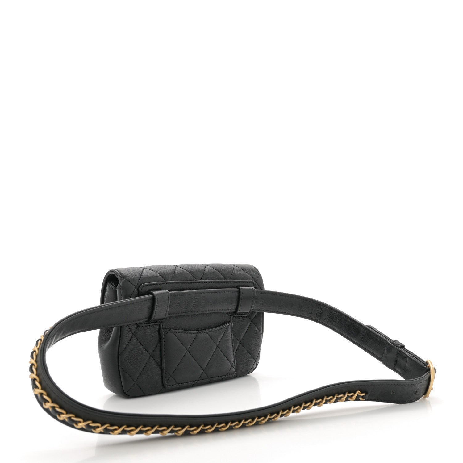 Chanel Calfskin Quilted Flap Waist Bag Black 3 of 12