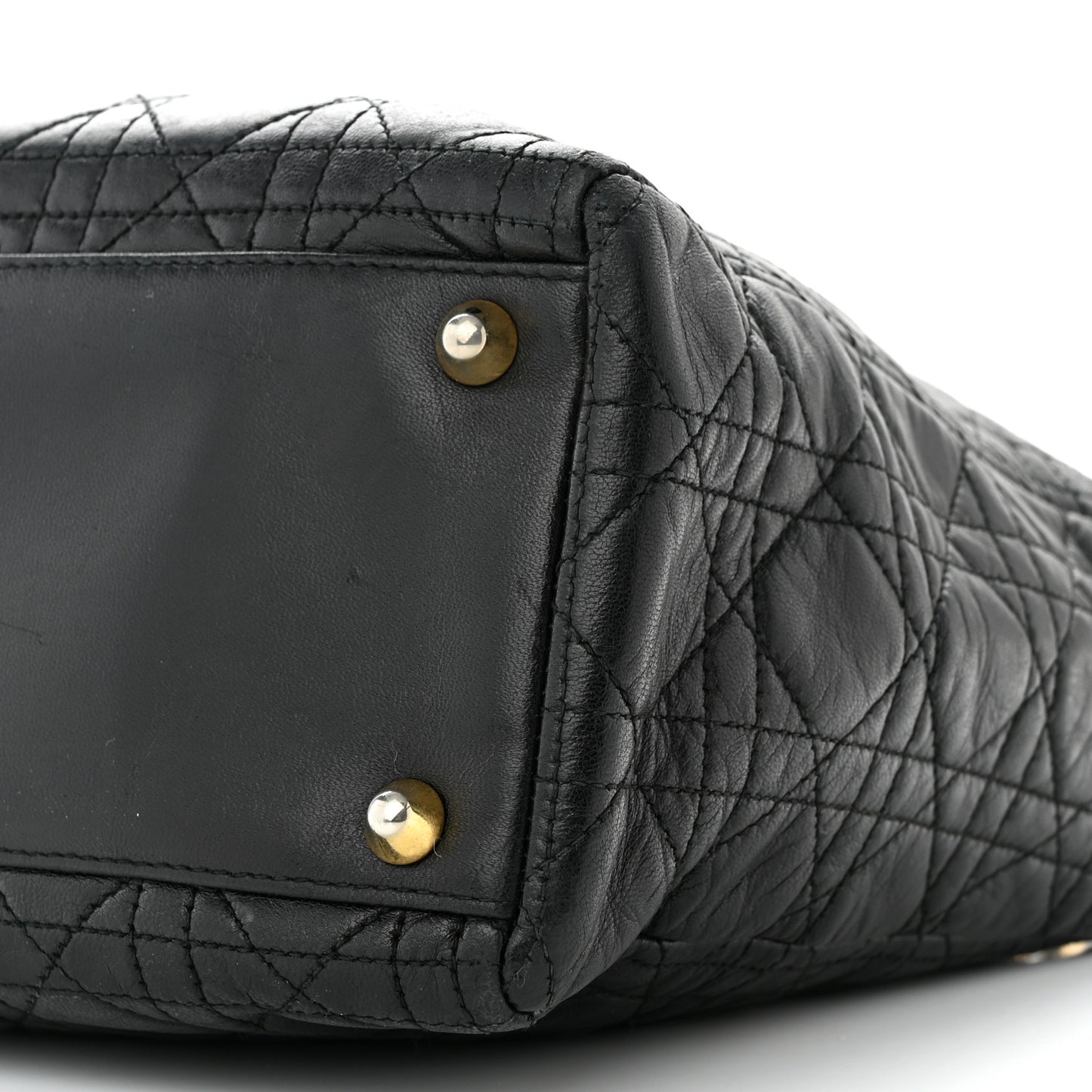 Lambskin Cannage Large Lady Dior Black