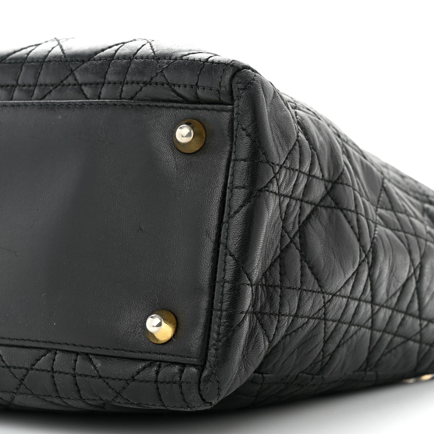 Christian Dior Lambskin Cannage Large Lady Dior Black 10 of 11