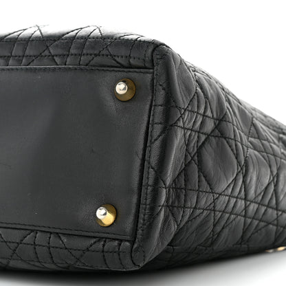 Christian Dior Lambskin Cannage Large Lady Dior Black 10 of 11