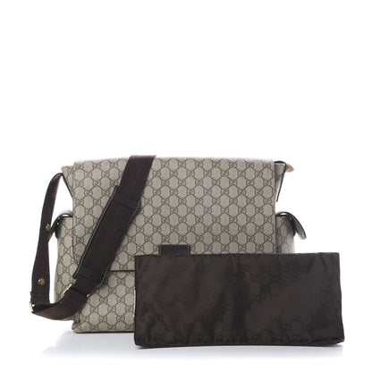 Gucci GG Plus Monogram Messenger Diaper Bag Dark Brown 1 of 21