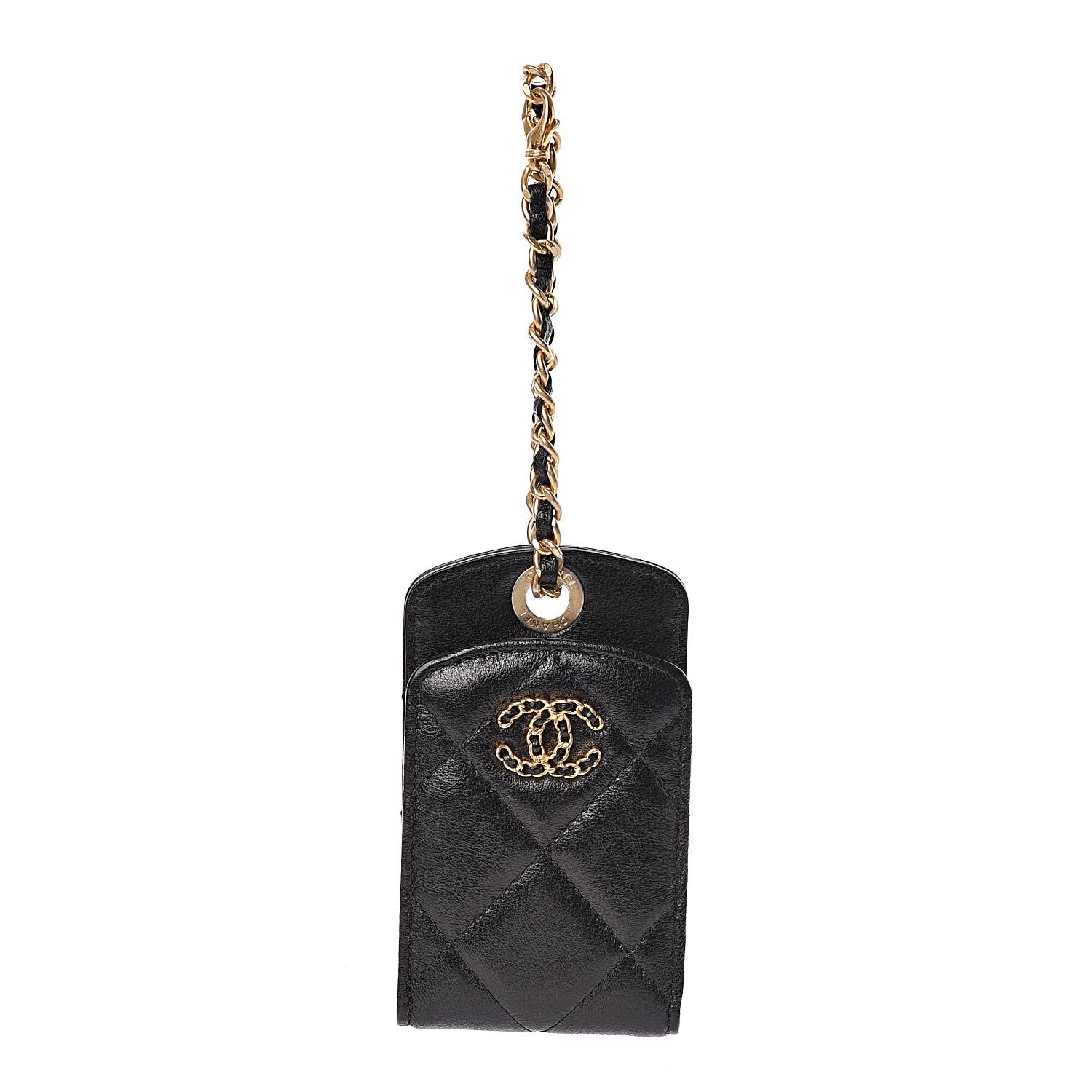 Chanel Lambskin Quilted 19 Luggage Tag Black 1 of 6