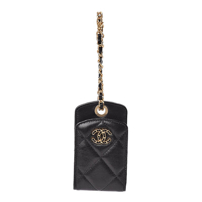 Chanel Lambskin Quilted 19 Luggage Tag Black 1 of 6