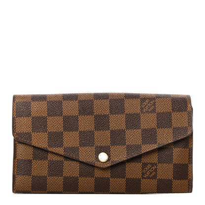 Louis Vuitton Damier Ebene Sarah Wallet NM 1 of 8