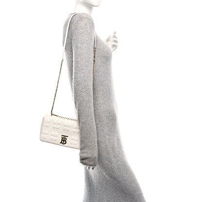Burberry Lambskin Quilted Small Lola Bag White 2 of 10