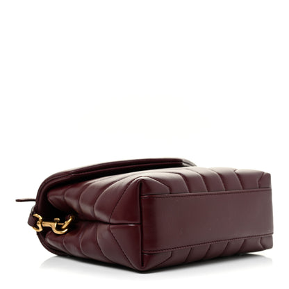 Saint Laurent Calfskin Y Quilted Monogram Toy Loulou Monogram Crossbody Bag Rouge Legion 4 of 12