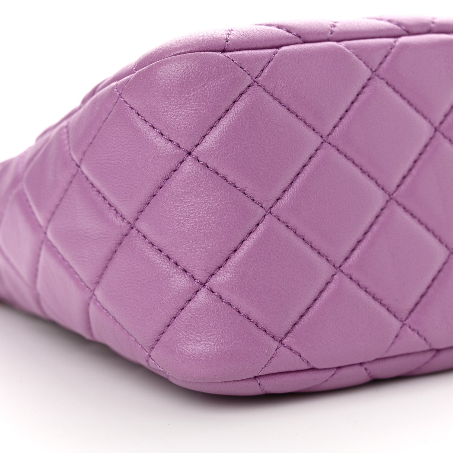 Chanel Lambskin Quilted Small Pearl Crush Hobo Purple 9 of 10