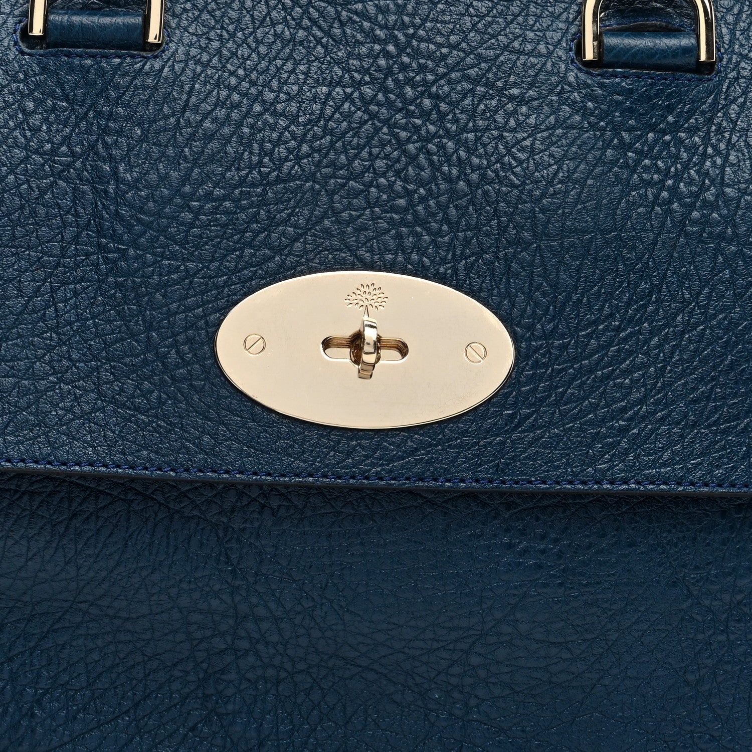 Mulberry Glossy Goatskin Medium Del Rey Satchel Blue 7 of 9