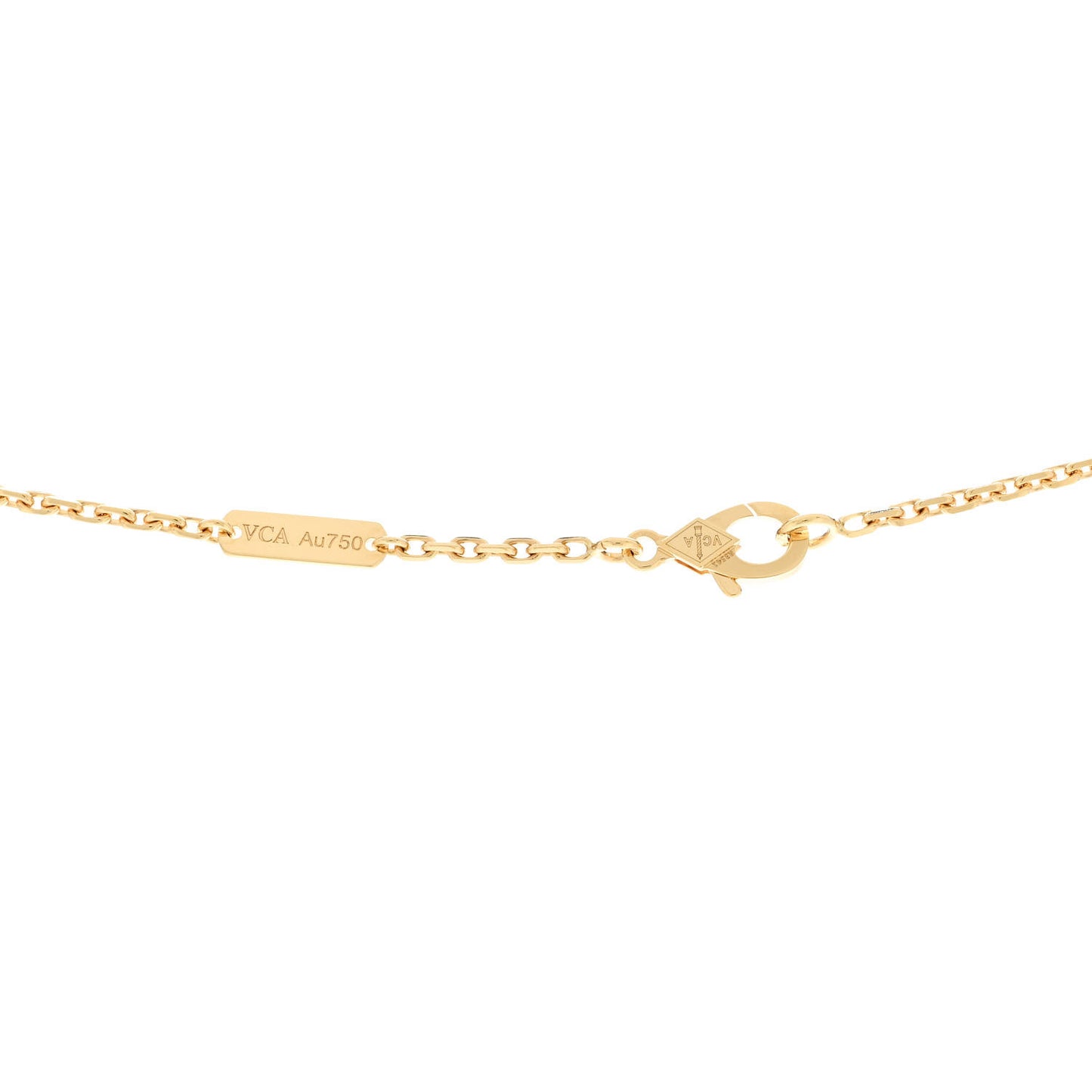 18K Yellow Gold Guilloche Magic Alhambra Long Necklace
