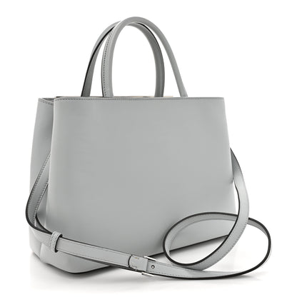 Fendi Vitello Liberty Pearl Petite 2Jours Tote Grigio Perla 3 of 12