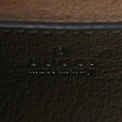 Gucci Textured Dollar Calfskin Web Mini Diana Tote Bag Black 5 of 5
