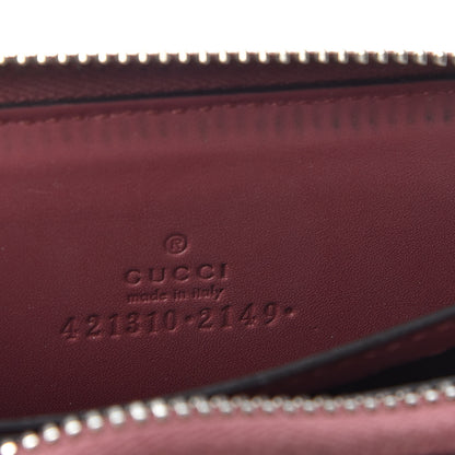 Gucci GG Supreme Monogram Blooms Zip Around Card Case Wallet Beige Multicolor Dry Rose 6 of 6