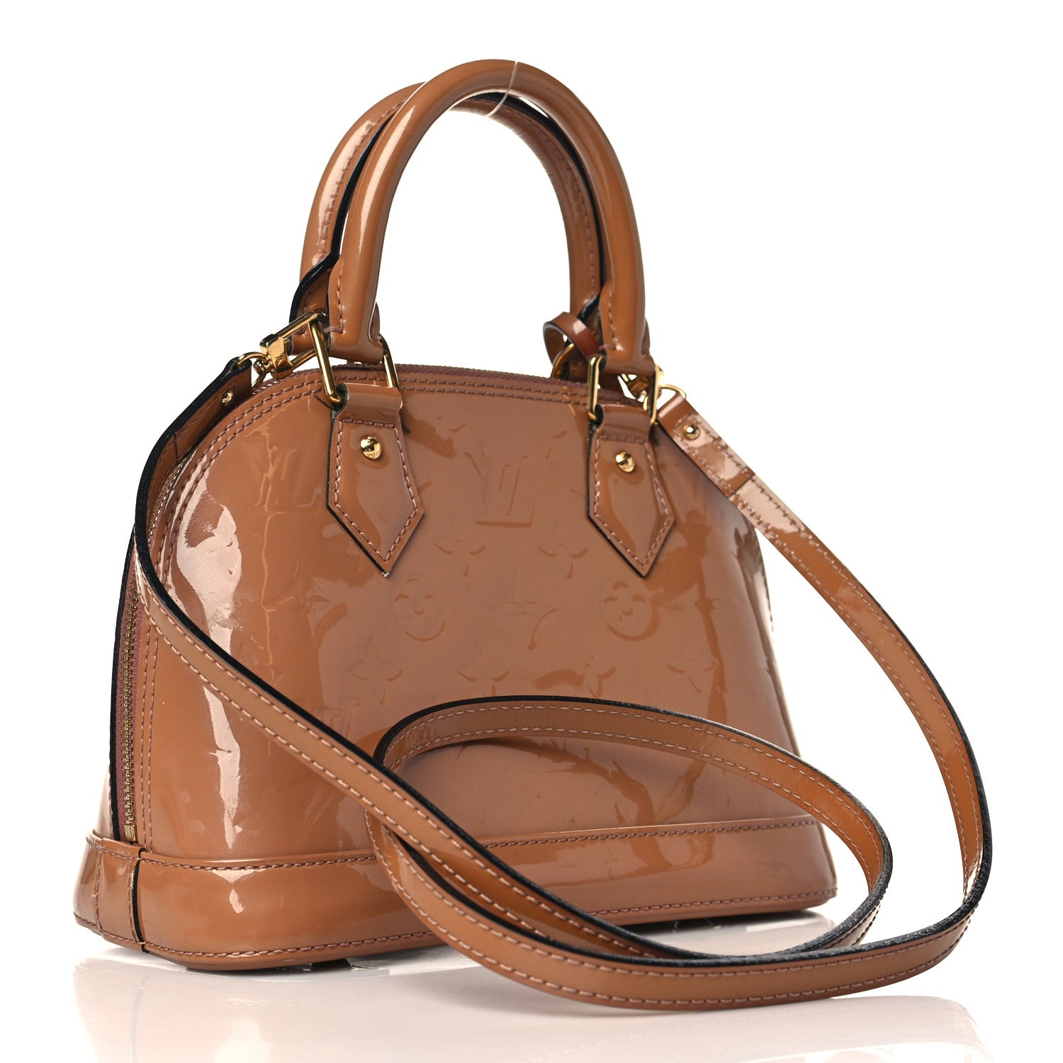 Louis Vuitton Vernis Alma BB Rose Velours 3 of 8