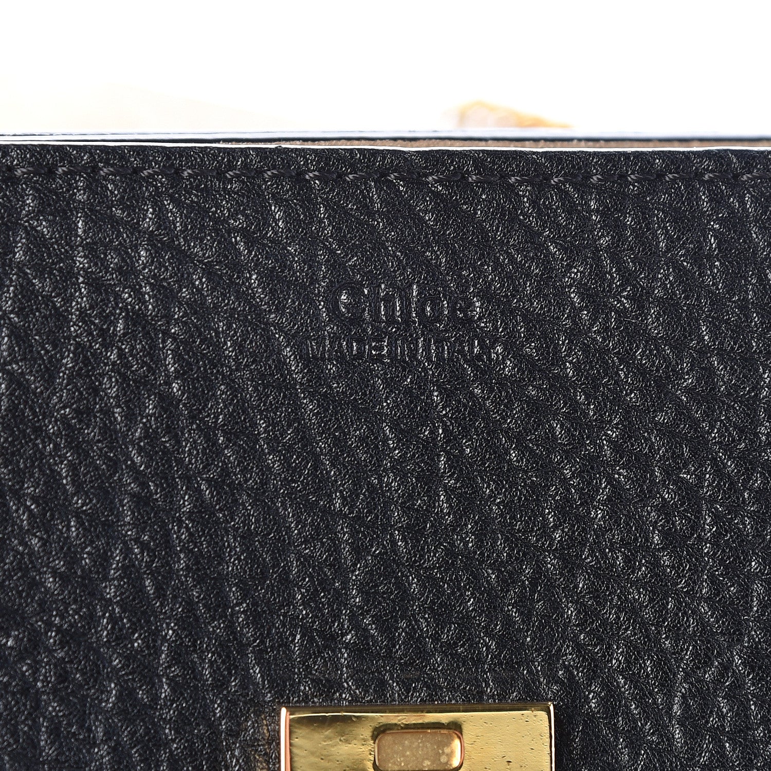 Chloe Grained Calfskin Lambskin Mini Bi-Color Drew Shoulder Bag Black Powder Beige 7 of 15