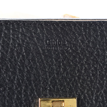 Chloe Grained Calfskin Lambskin Mini Bi-Color Drew Shoulder Bag Black Powder Beige 7 of 15