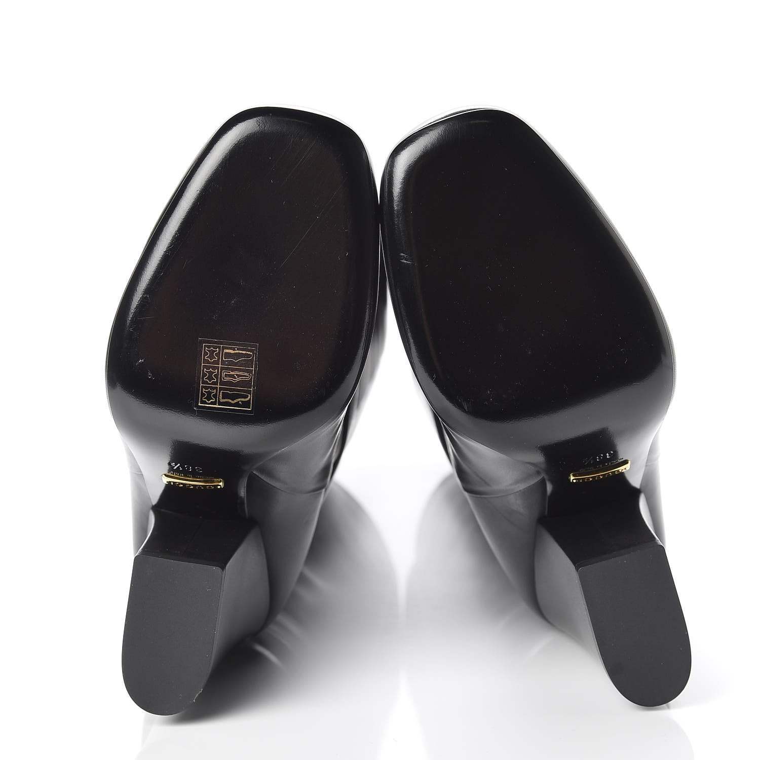 Gucci Calfskin Knee High Buckle Boots 38.5 Black 5 of 11