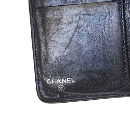 Chanel Aged Calfskin Striped Reissue Compact Wallet Black 5 of 6