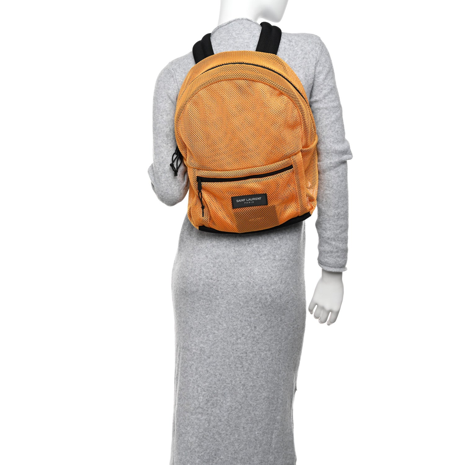 Saint Laurent Nylon Mesh SLP Backpack Jaune 2 of 10