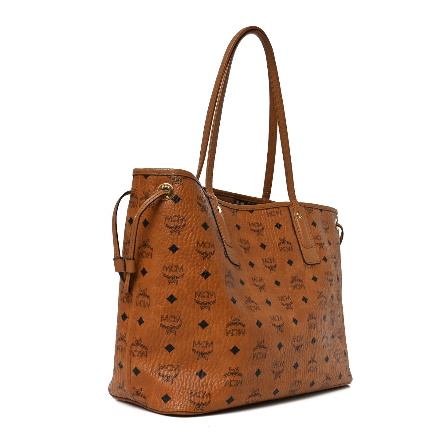 Visetos Medium Liz Reversible Shopper Tote Cognac