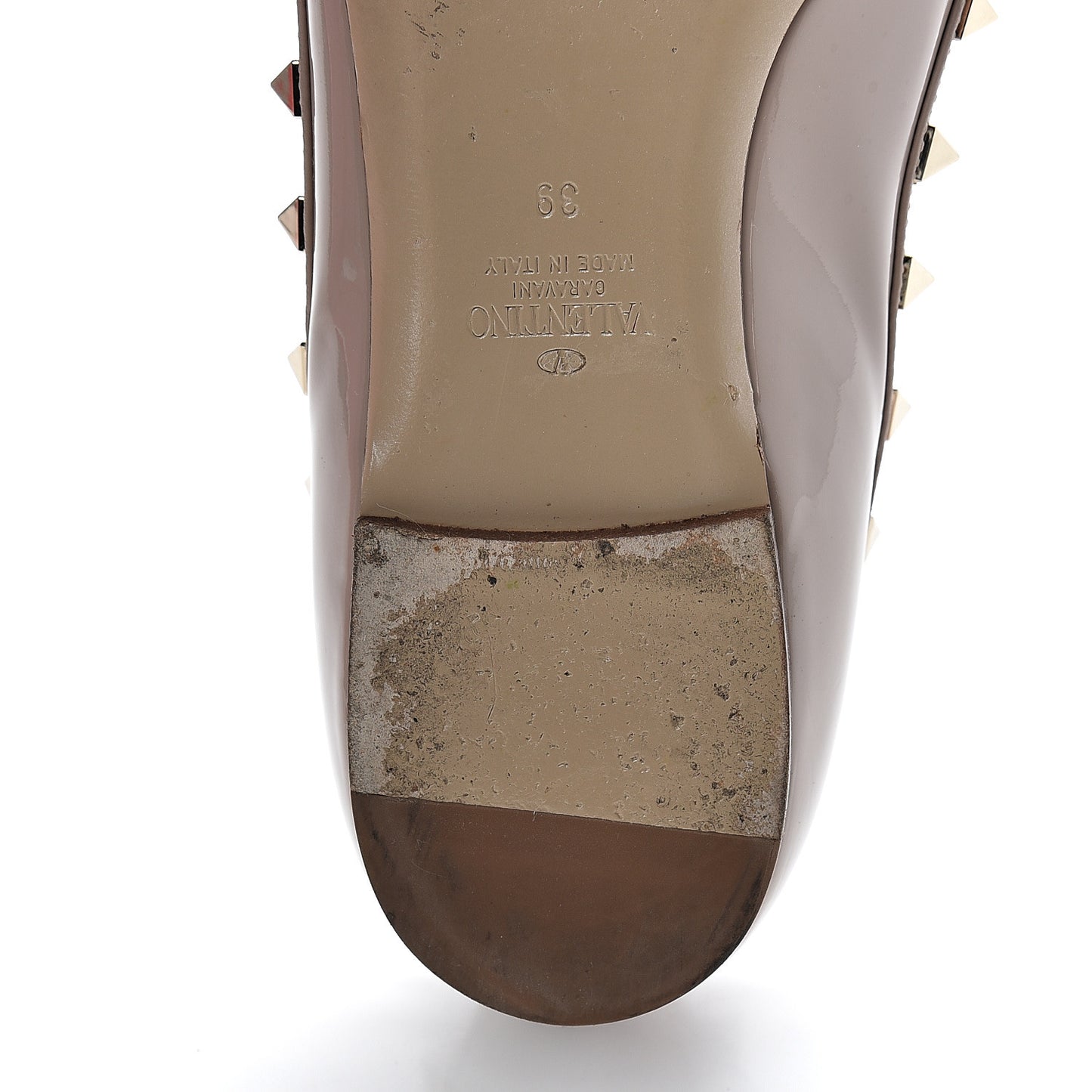 Patent Rockstud Ballerina Flats 39 Poudre