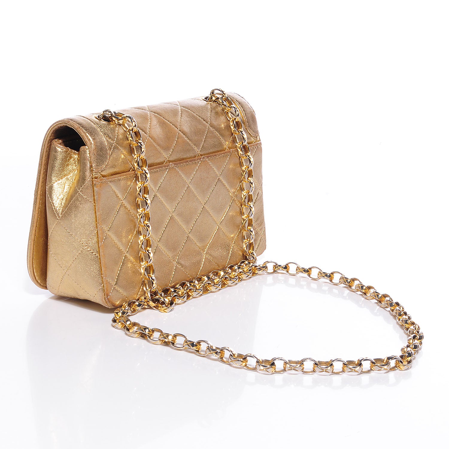 Chanel Lambskin Quilted Small Flap Gold 3 of 7