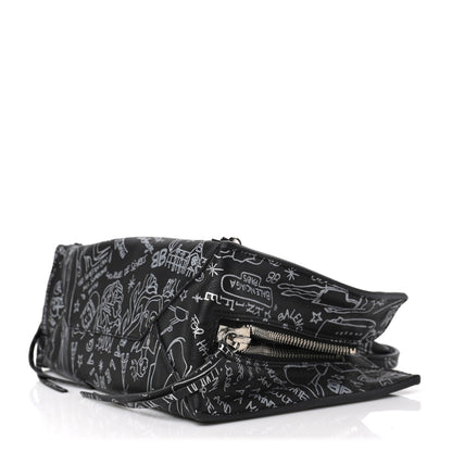 Balenciaga Agneau Graffiti Papier A6 Zip Around Tote Black 8 of 8