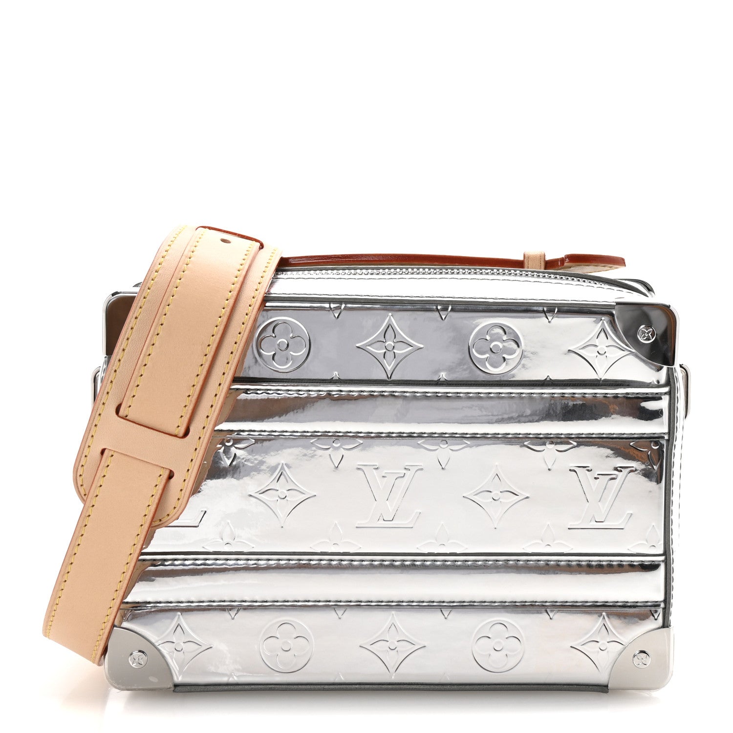 Louis Vuitton Monogram Mirror Handle Trunk Silver 1 of 9