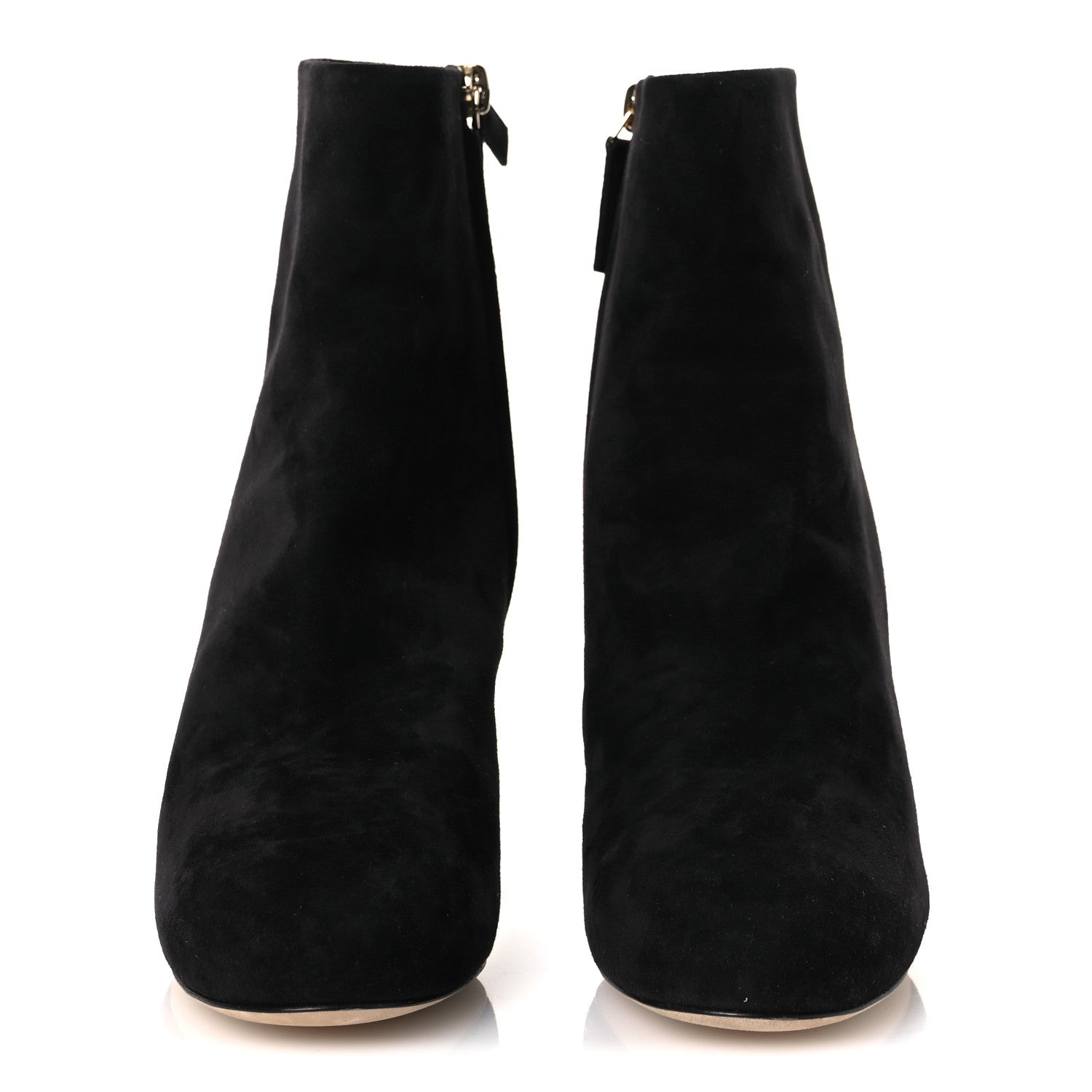 Chanel Suede Grosgrain CC Short Boots 36.5 Black 3 of 11