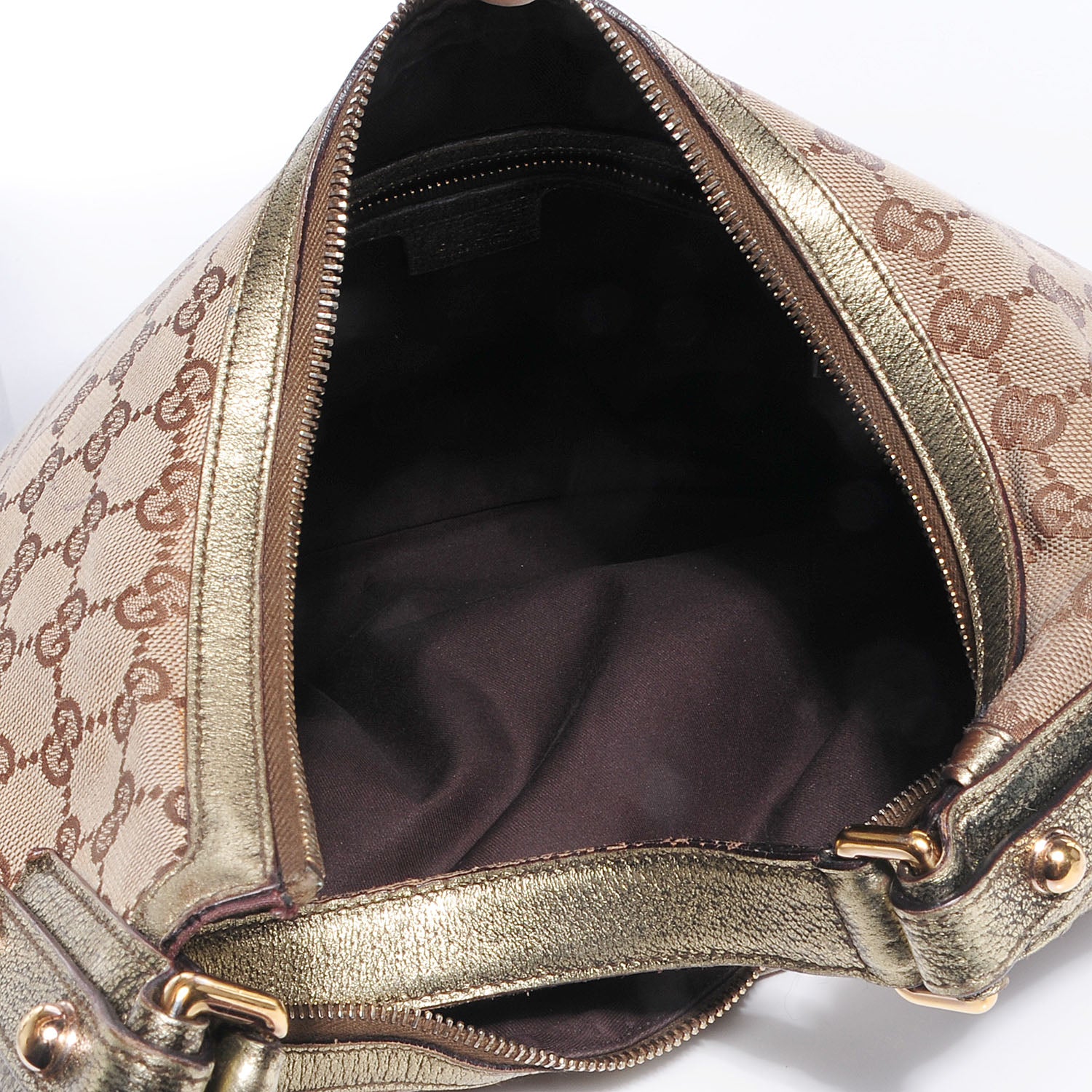 Gucci Monogram Large Horsebit Chain Hobo Metallic 5 of 8