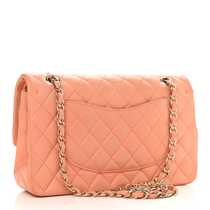 Chanel Lambskin Quilted Medium Double Flap Coral 2 of 14