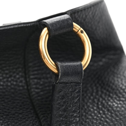 Gucci Pebbled Calfskin Twill Medium Tote Black 13 of 13