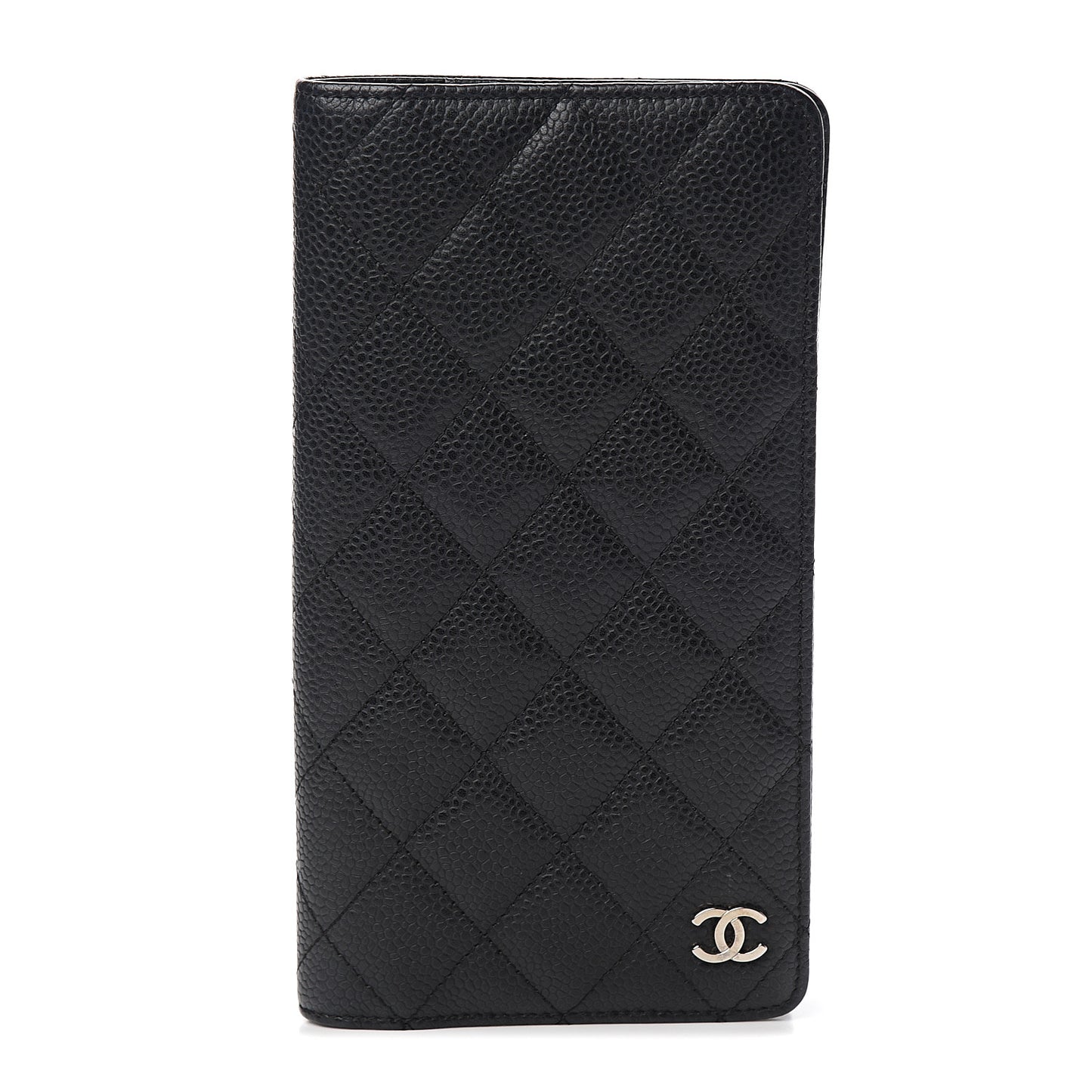 Caviar Quilted Medium Agenda Cover Black