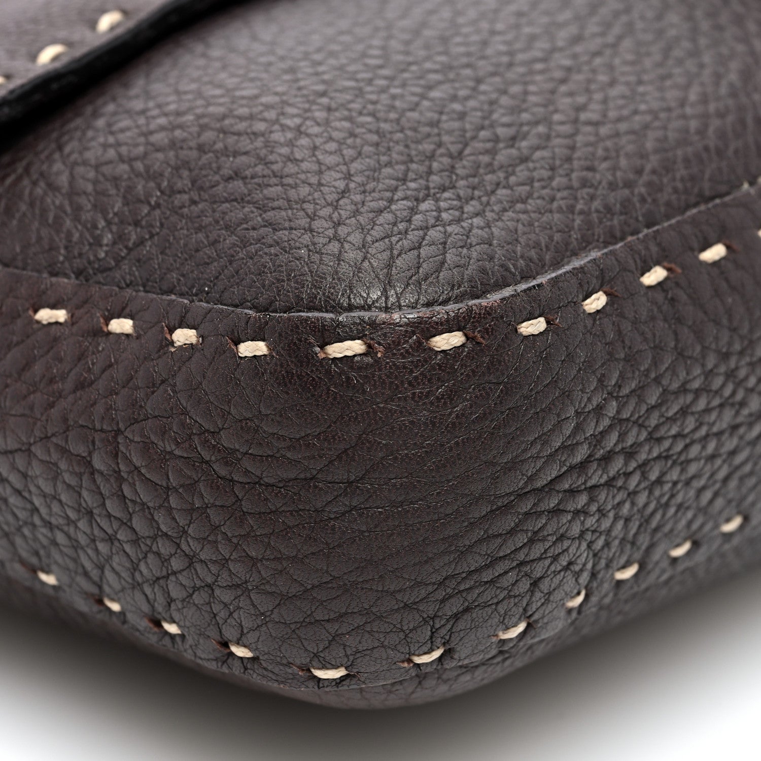 Fendi Cuoio Romano Selleria Baguette Testa di Moro 8 of 9
