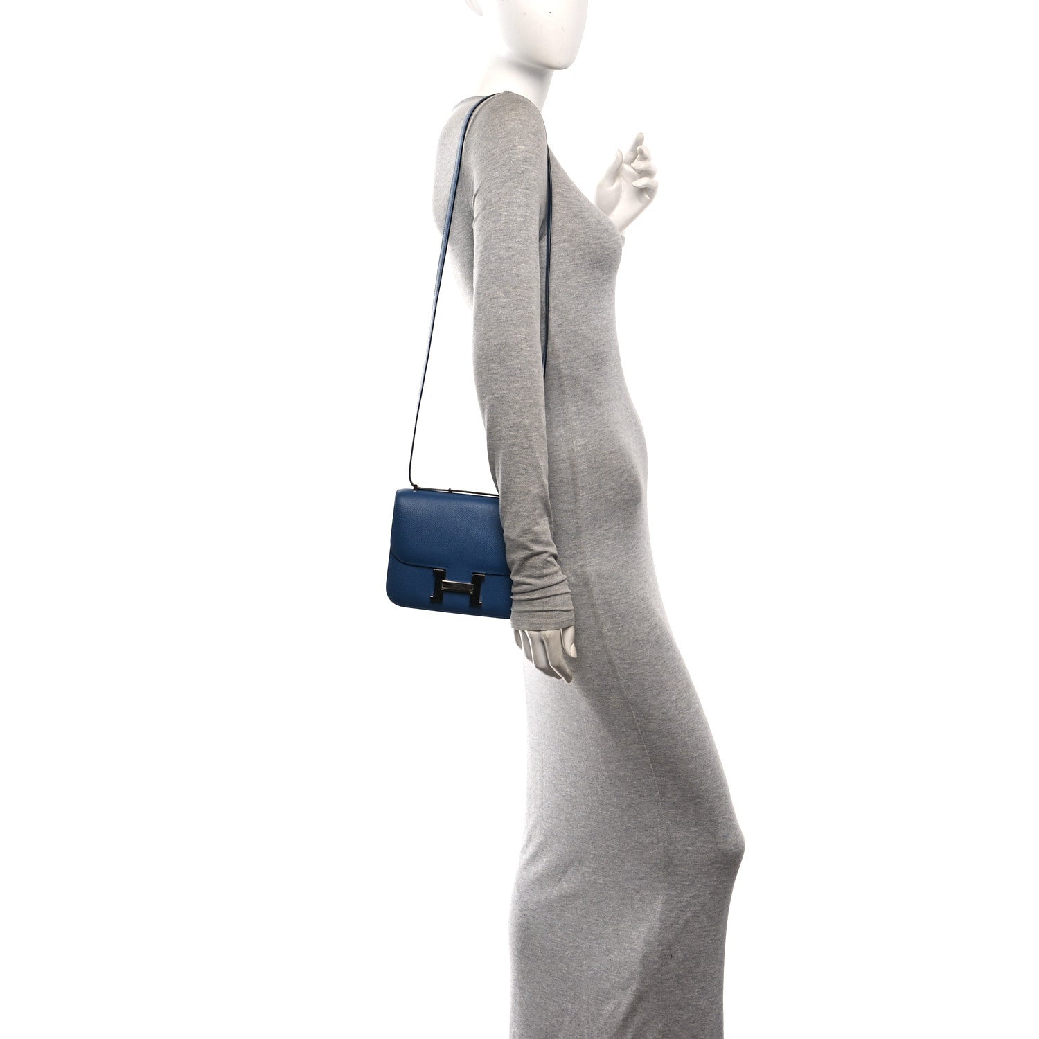 Hermes Epsom Constance Verso 18 Bleu Agate Gris Mouette 2 of 10