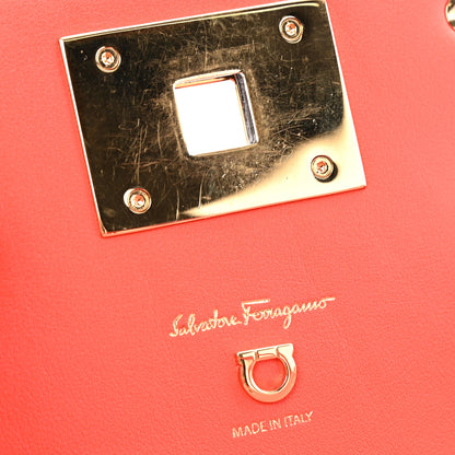 Salvatore Ferragamo Calfskin Medium The Studio Bag Red 6 of 15